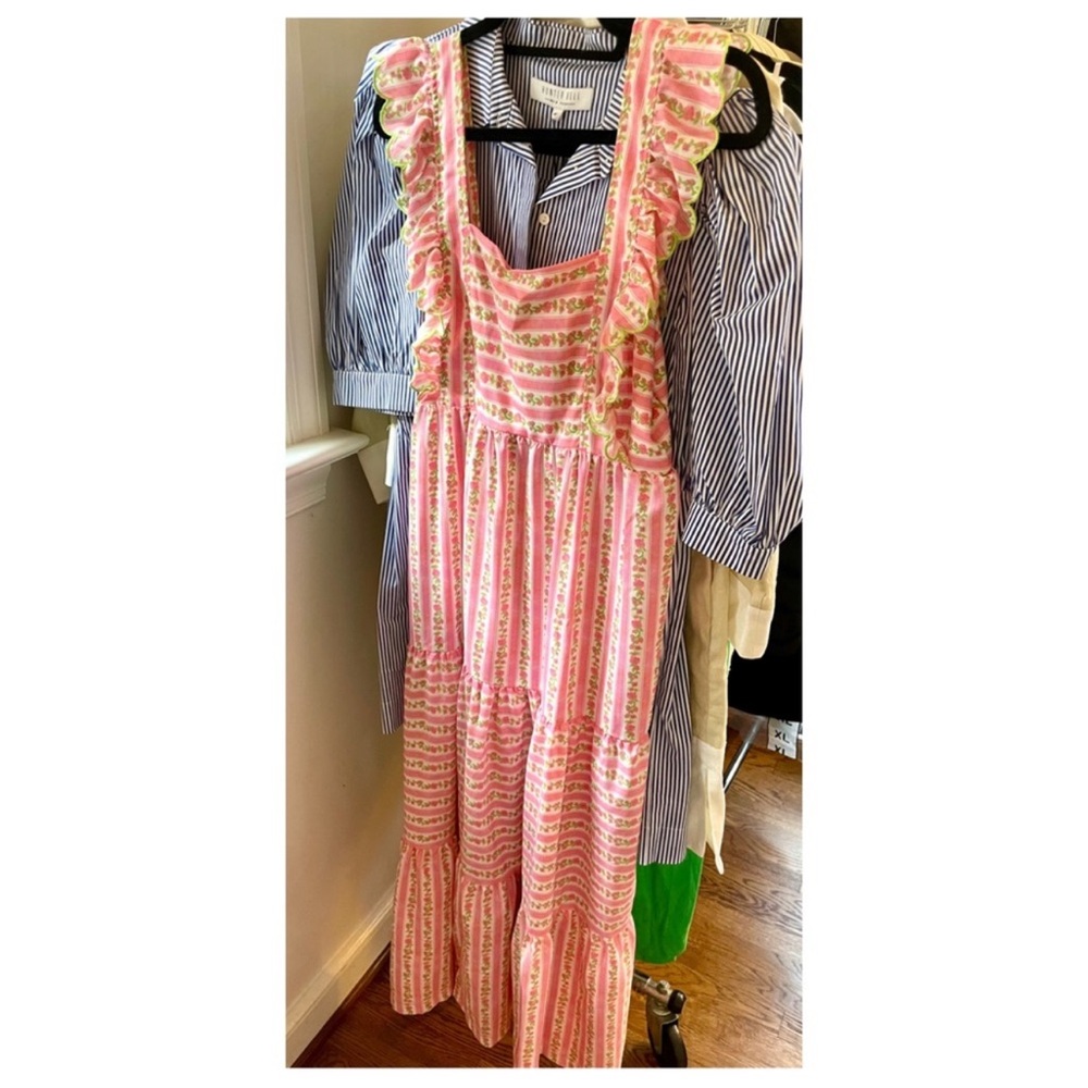 Chic Pink Patterned Maxi Dress - image 2